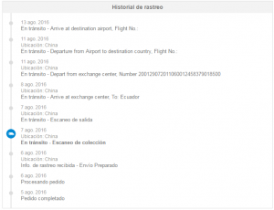 Wish tiempo de envío